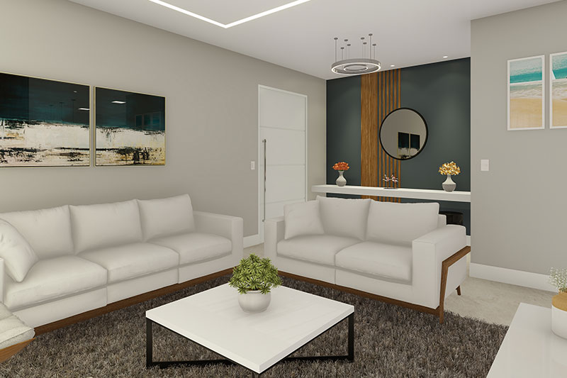 Floor plan with 3 bedrooms