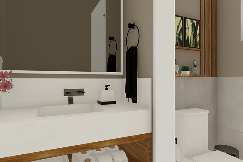 Floor plan with 3 bedrooms