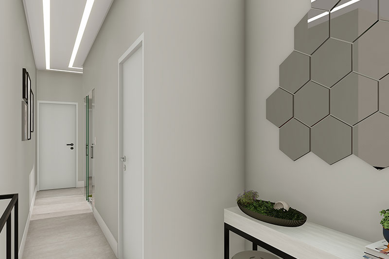 Floor plan with 3 bedrooms