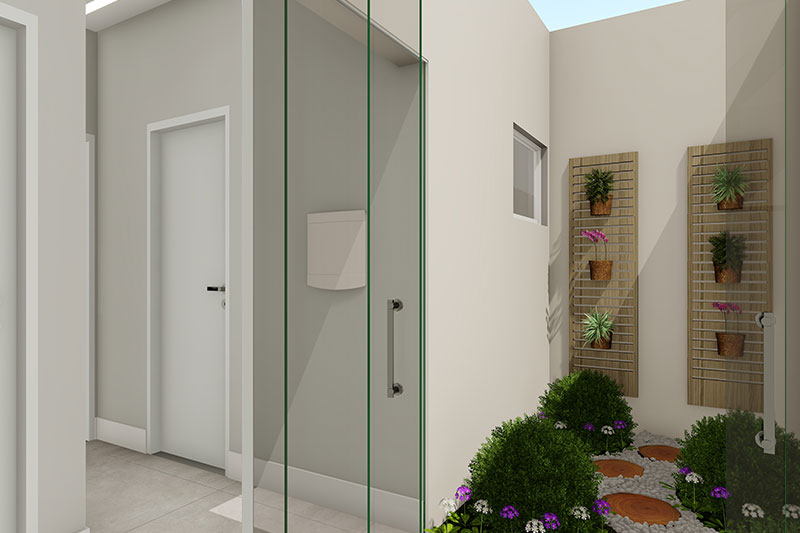 Floor plan with 3 bedrooms