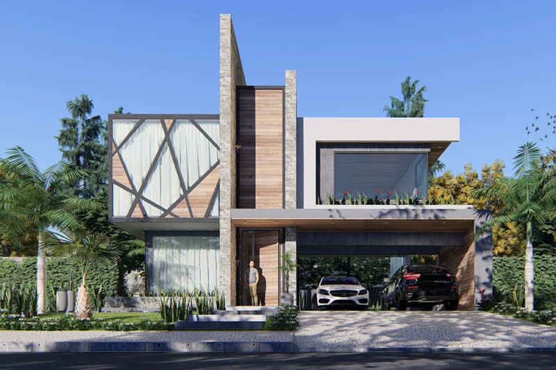 Project of sobrado with imposing facade