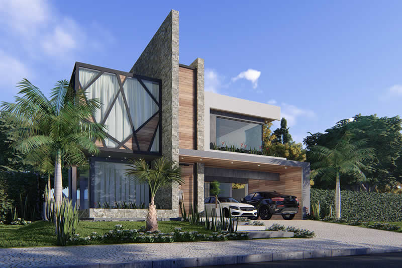 Project of sobrado with imposing facade