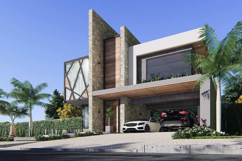 Project of sobrado with imposing facade