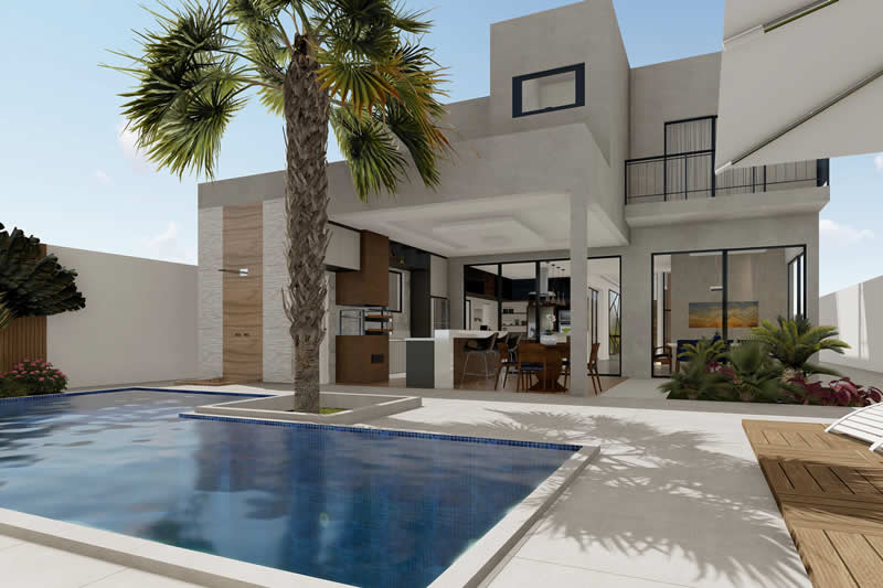 Project of sobrado with imposing facade