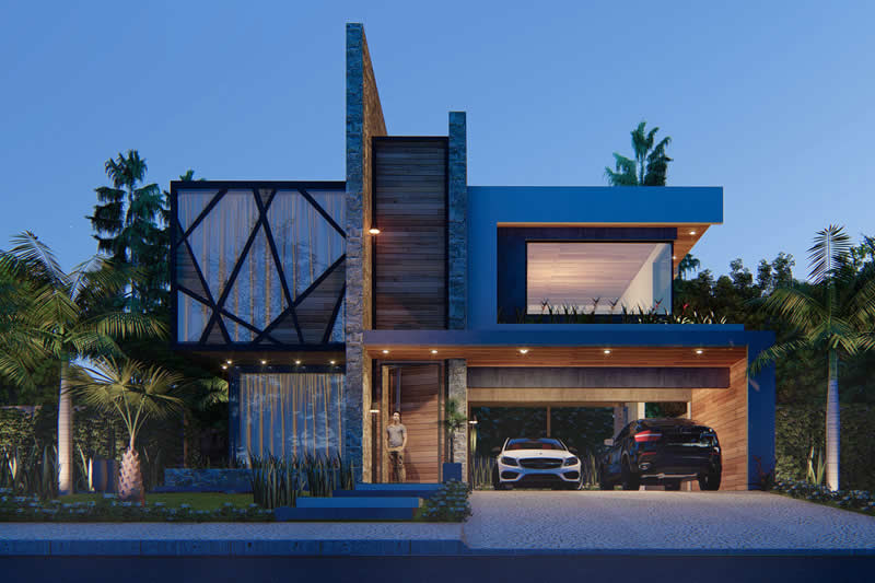 Project of sobrado with imposing facade