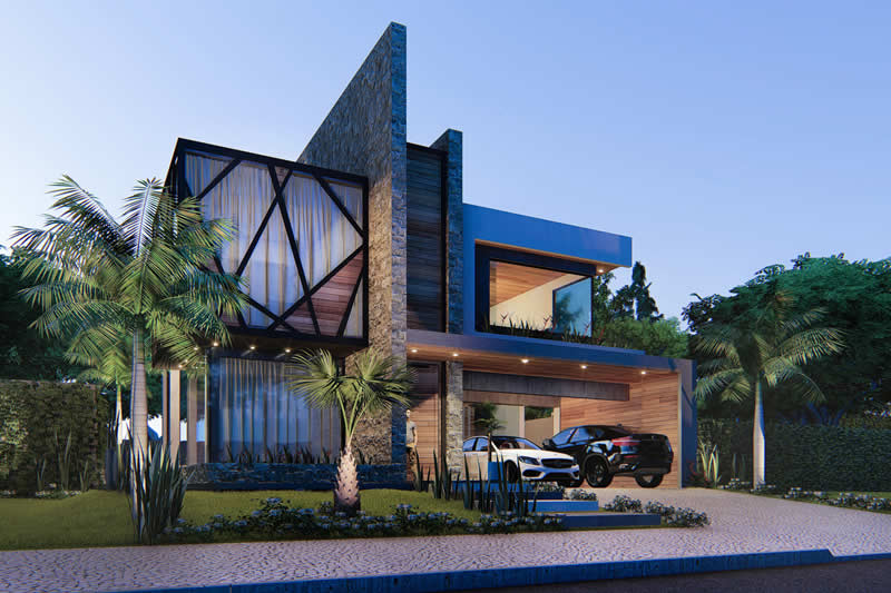 Project of sobrado with imposing facade