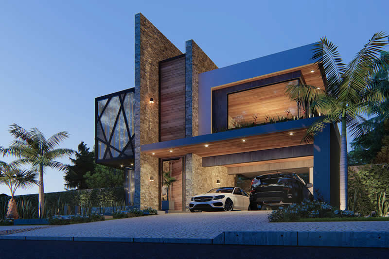 Project of sobrado with imposing facade