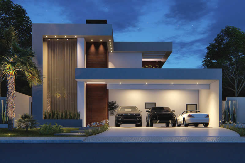 Project with 3 parking spaces in the garage