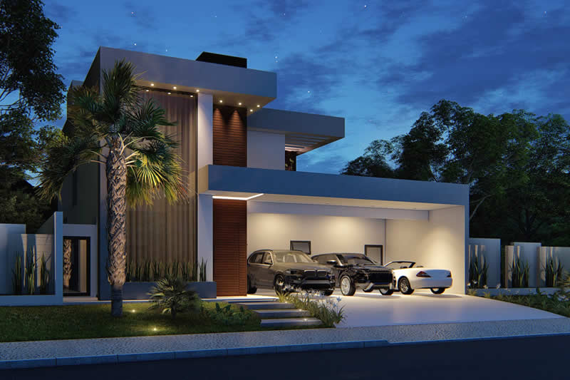 Project with 3 parking spaces in the garage