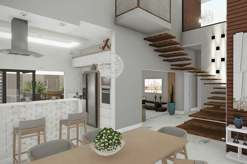Project with 3 parking spaces in the garage