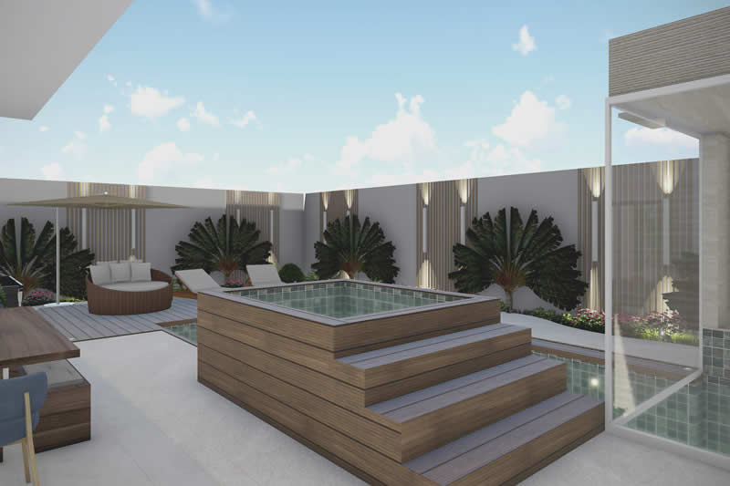 Project with 3 parking spaces in the garage