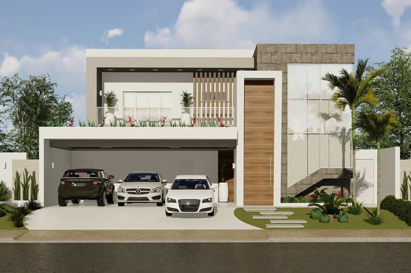 House project with balcony