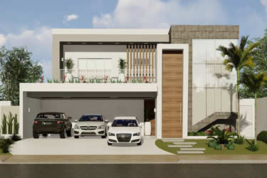 House project with balcony