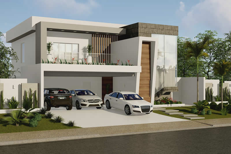 House project with balcony