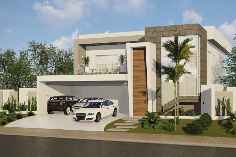 House project with balcony