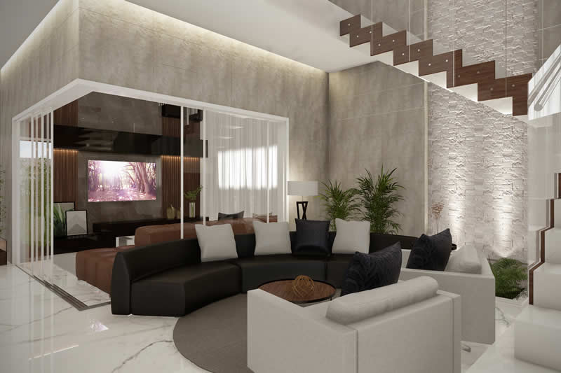 House project with balcony