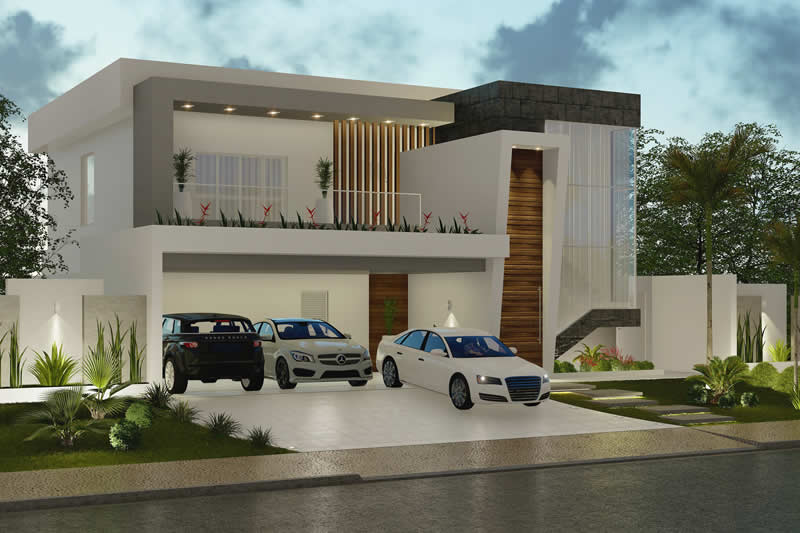 House project with balcony