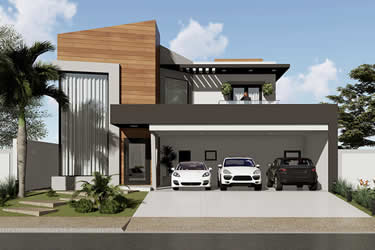 Modern sobrado project with 4 suites