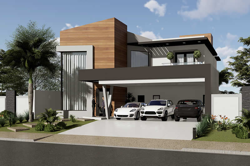 Modern sobrado project with 4 suites