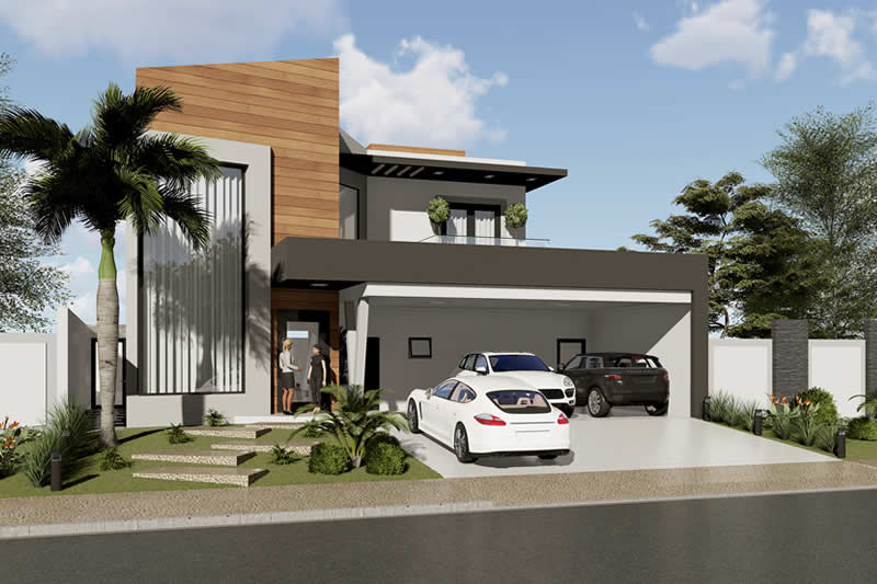 Modern sobrado project with 4 suites