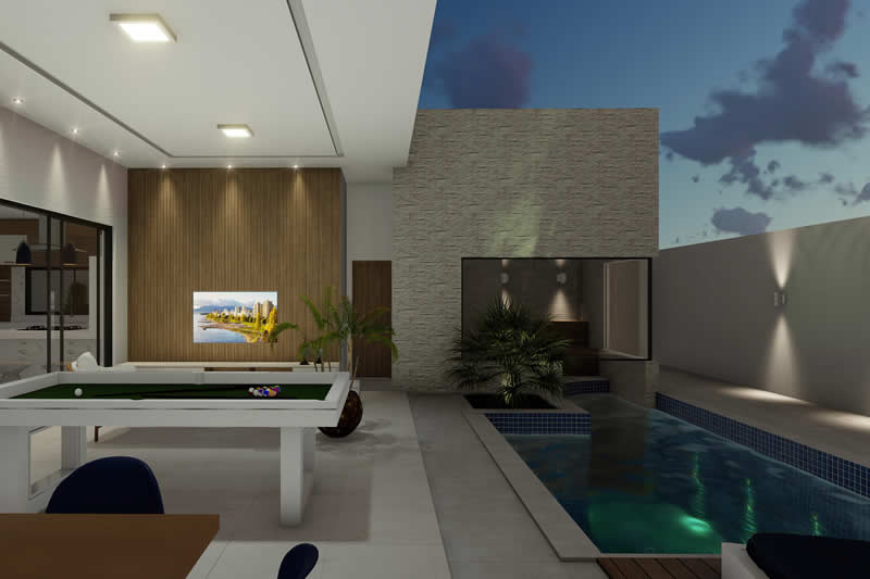 Modern sobrado project with 4 suites