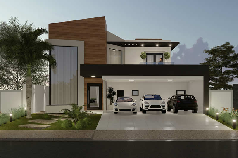 Modern sobrado project with 4 suites