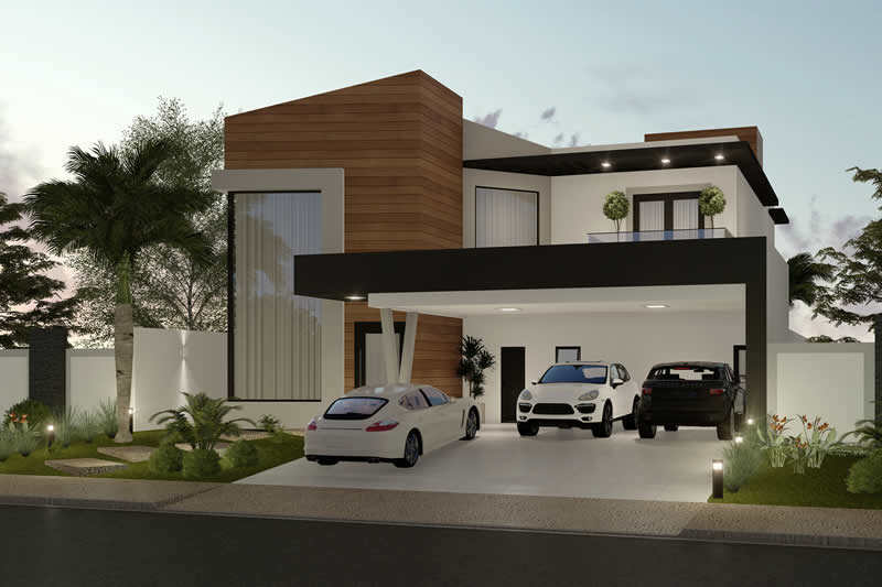 Modern sobrado project with 4 suites