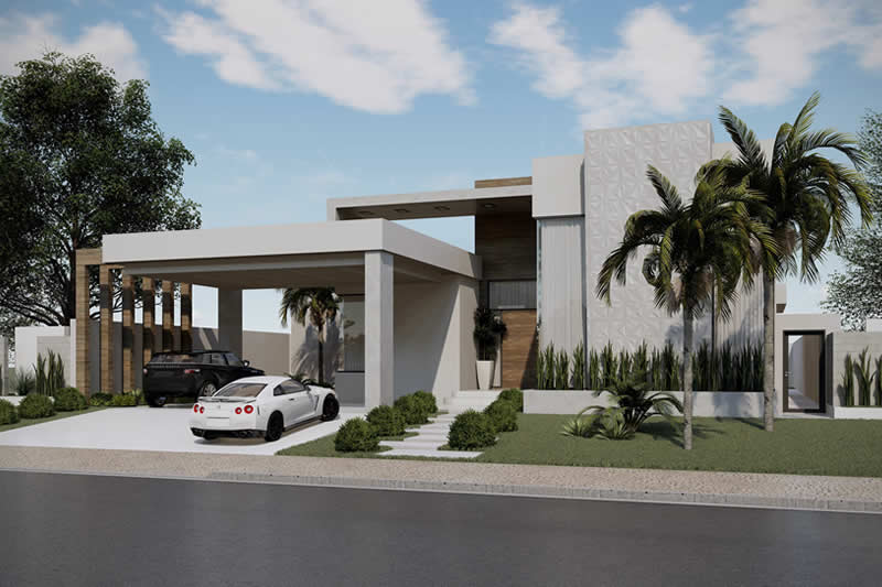 Single storey house for large plot