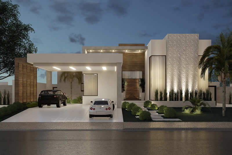 Single storey house for large plot