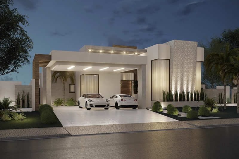 Single storey house for large plot