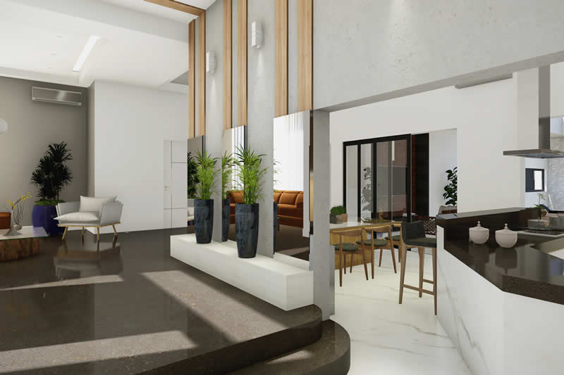 Single storey house for large plot