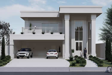Modern neoclassical house plan