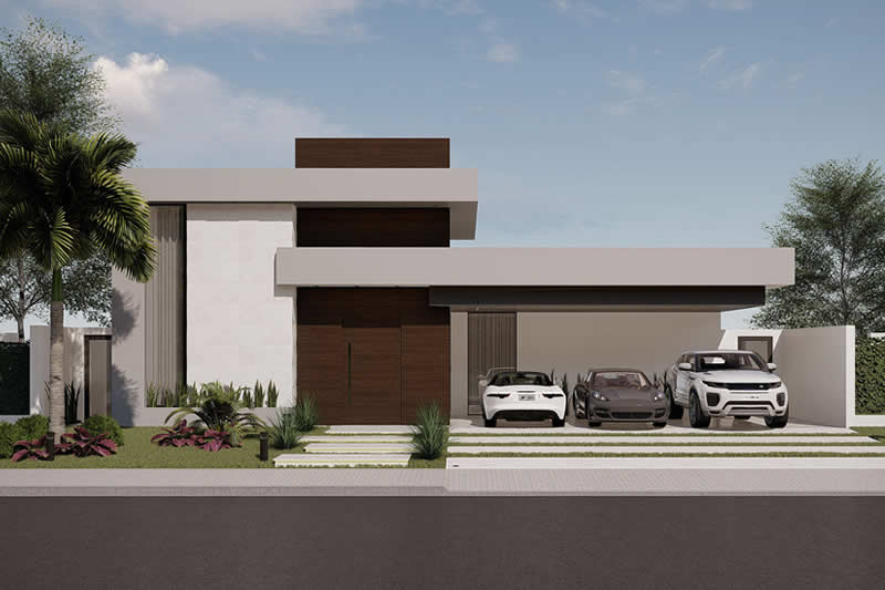 Single storey house plan for large plot