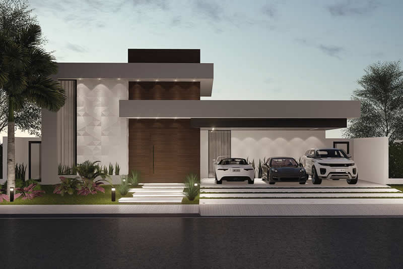 Single storey house plan for large plot