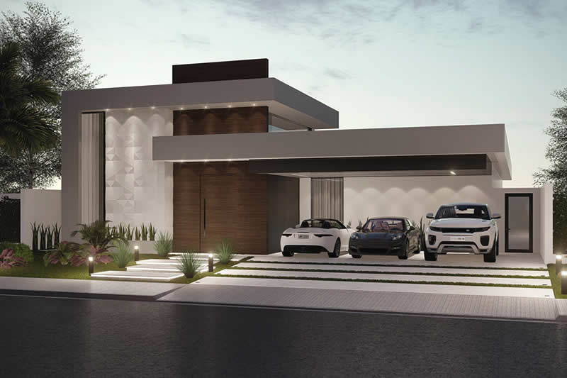 Single storey house plan for large plot