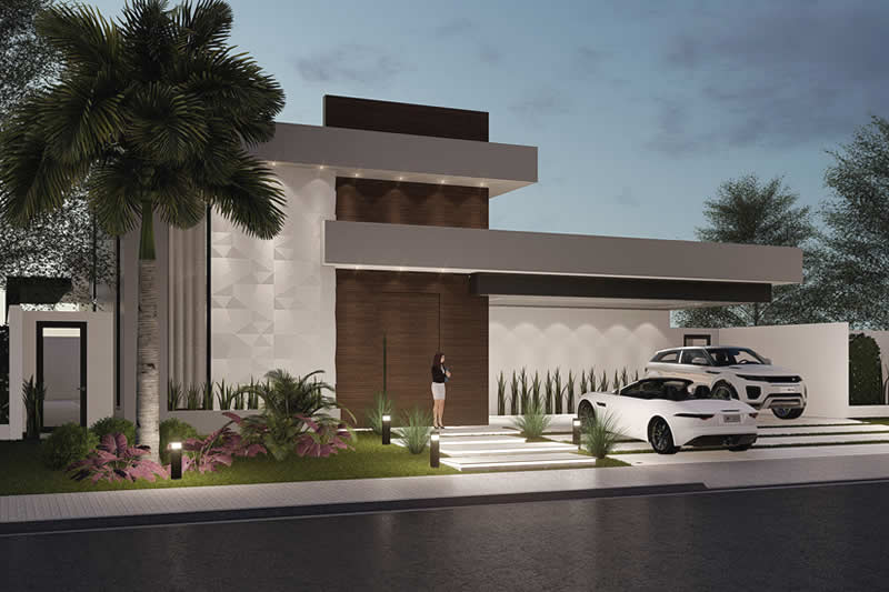 Single storey house plan for large plot