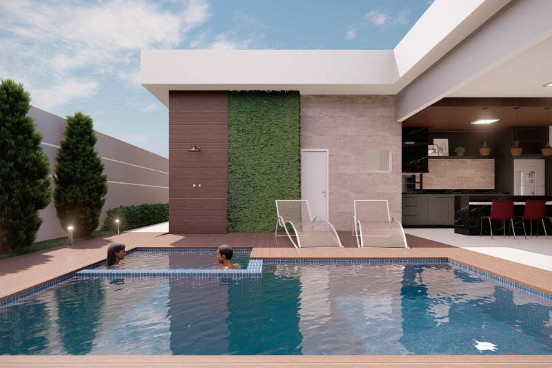 Single storey house plan for large plot