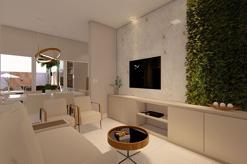 Corner house plant