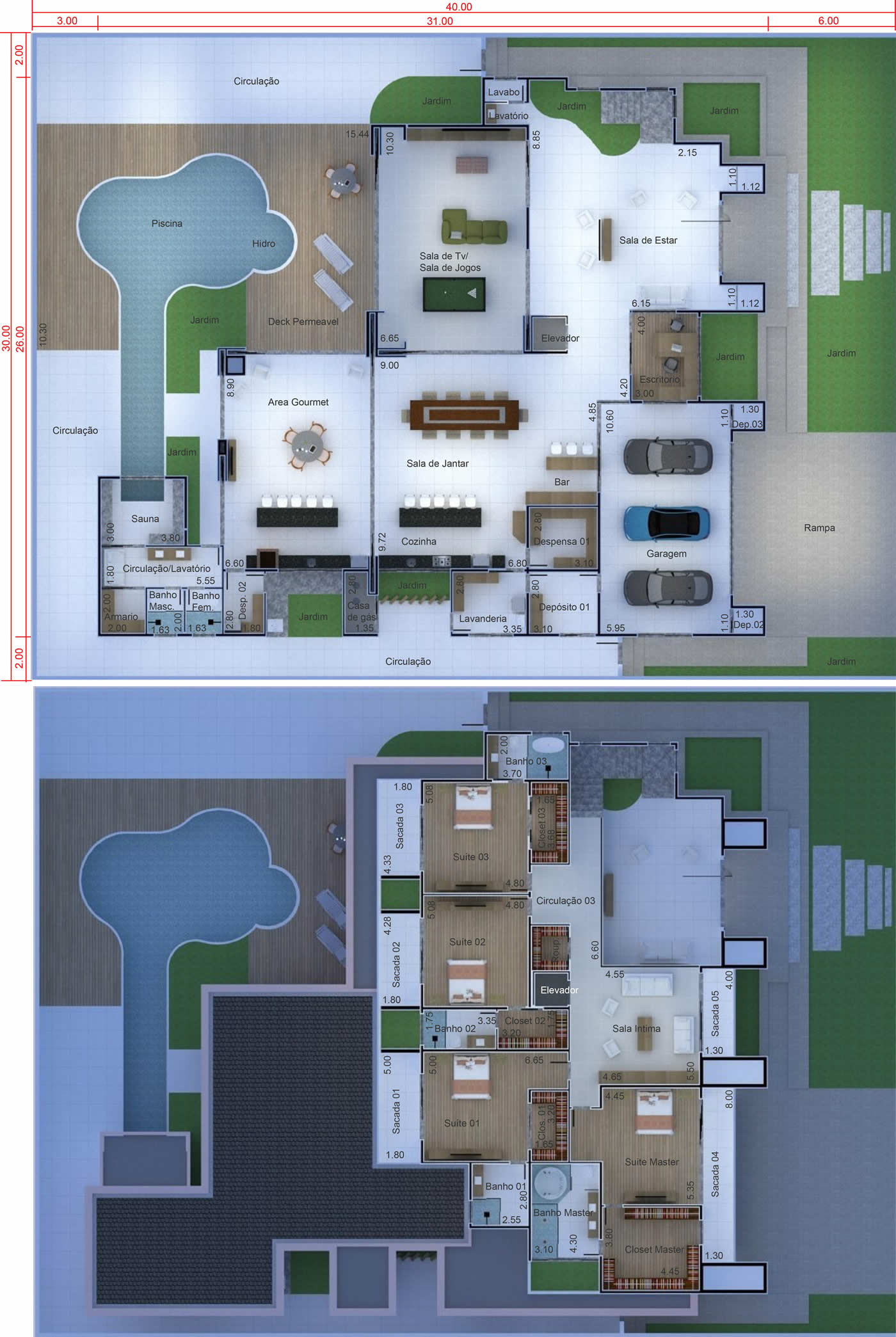 Neoclassical mansion project30x40