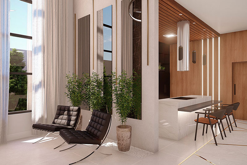 Project of one storey house with 3 suites