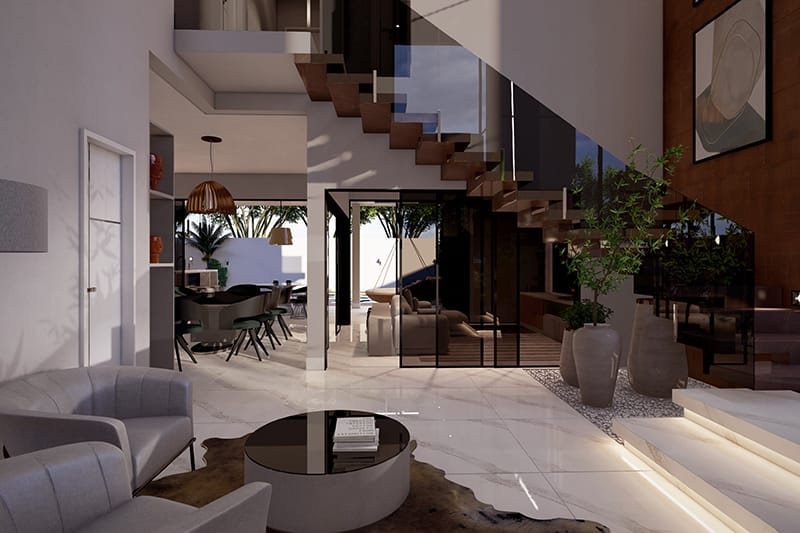 Houseplant with reflecting pool