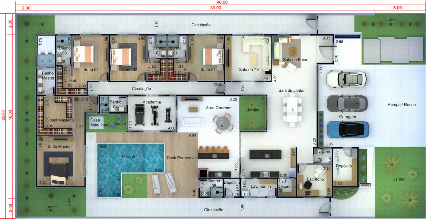 Modern mansion plan20x40