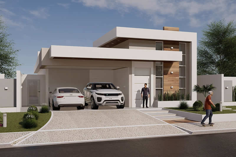 Project of modern with 3 suites