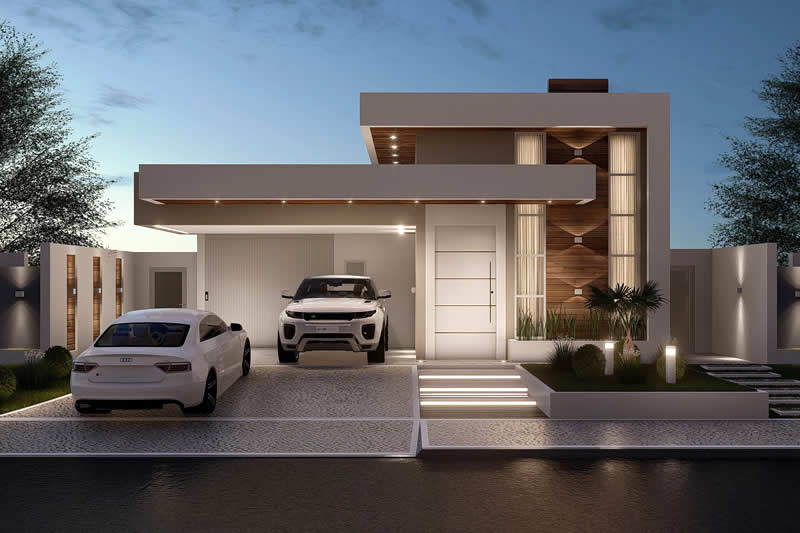 Project of modern with 3 suites