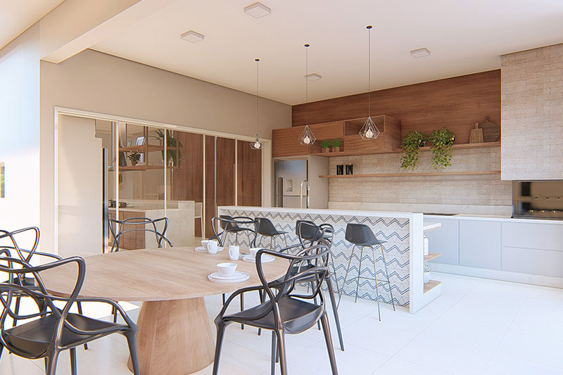 Project of modern with 3 suites