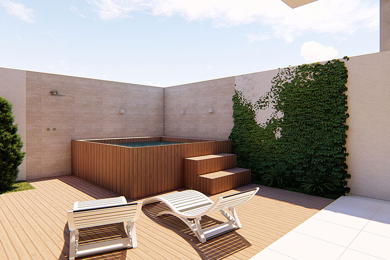 Project of modern with 3 suites