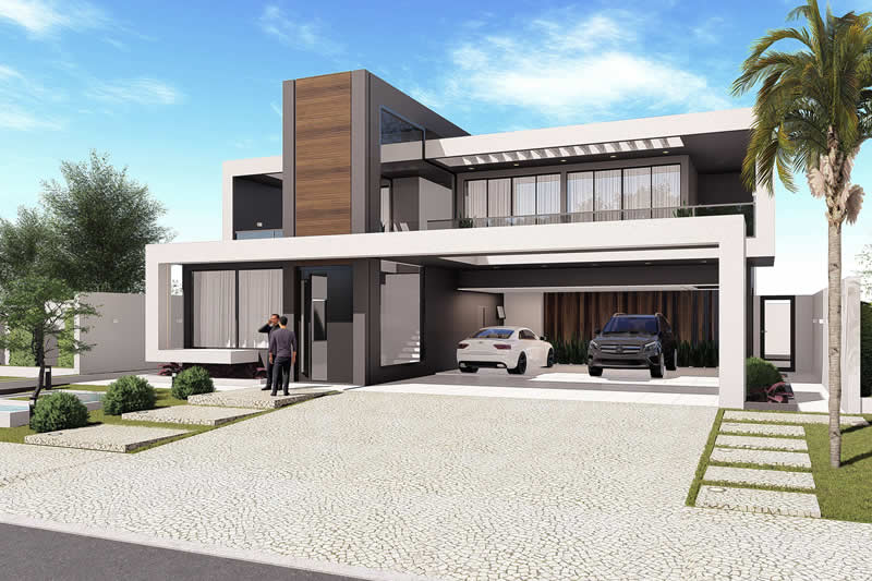 Modern house plan with waterproof slab
