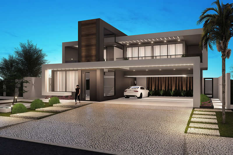 Modern house plan with waterproof slab