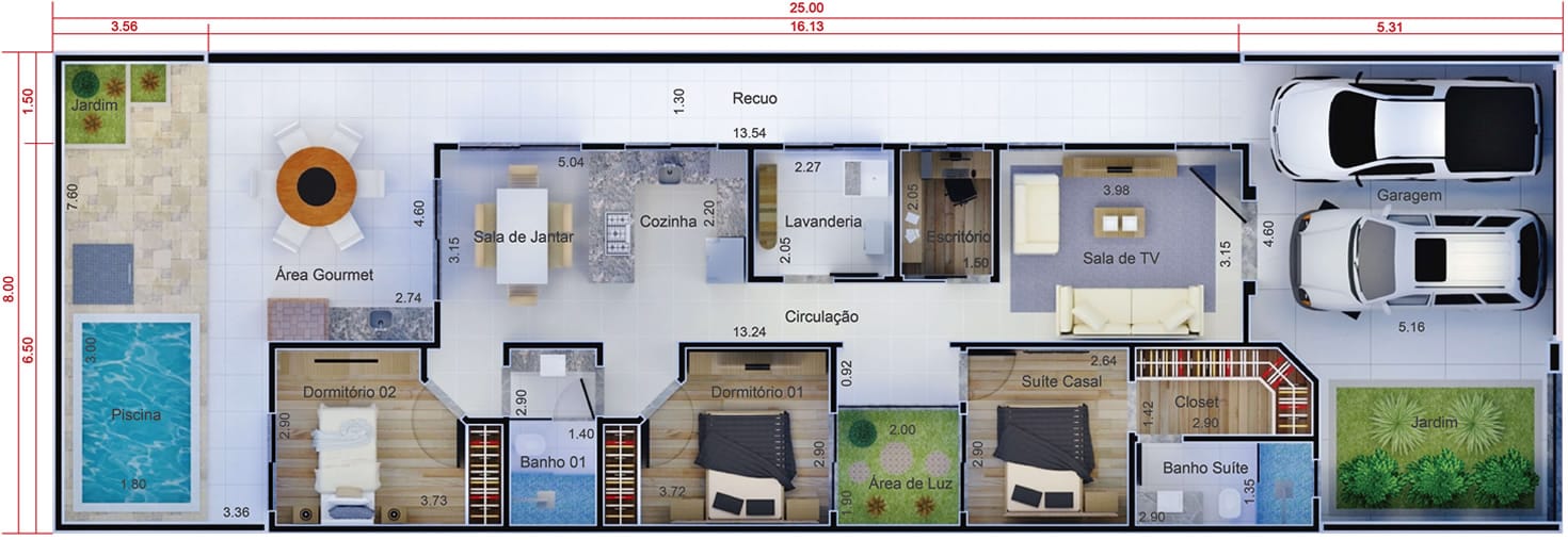 Practical and functional home plant8x25