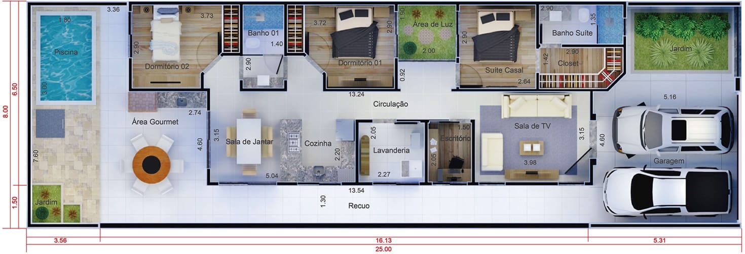 Practical and functional home plant8x25